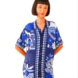 Farm Rio, M, Blue Tunic